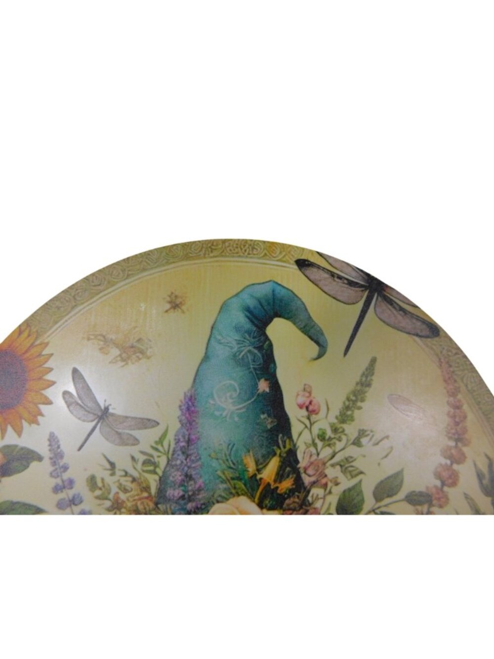 Blessed Summer Solstice Metal Tin Sign 8x8 Round Wall Decor With Floral Hat - Picture 5 of 10